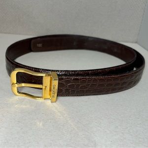 Valentino Drop Crocodile Leather Vintage Belt Size 130